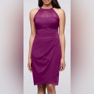 LAST CHANCE David's Bridal Mesh Ruched Formal Dress